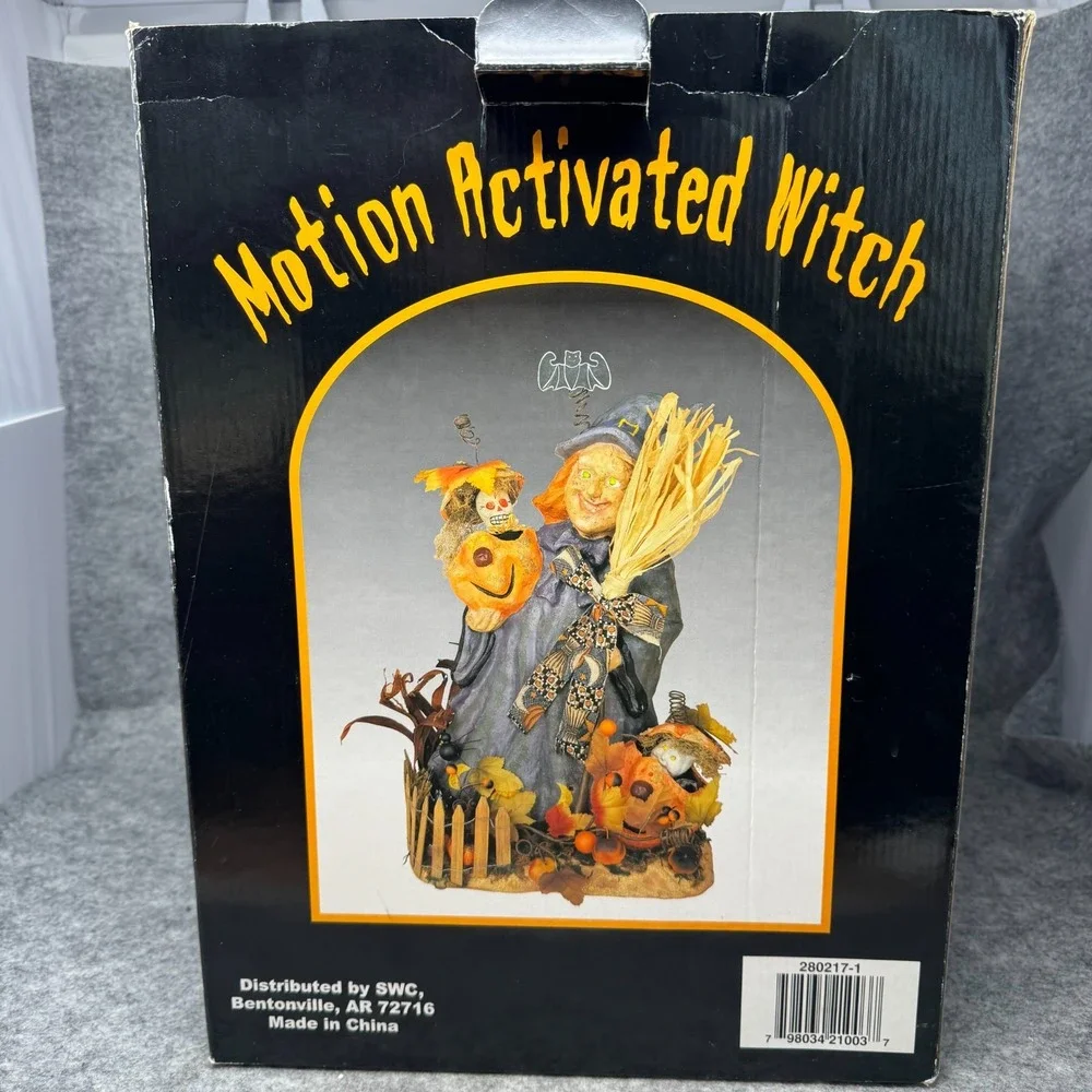 Vtg Halloween Motion Activated Witch Sounds Lights Movement RARE SWC 18